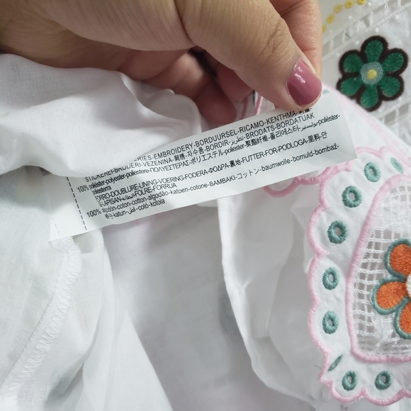 ZARA White Floral Crochet Embroidered Skort - Picture 13 of 13